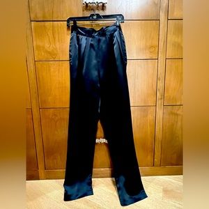 VINTAGE 100% silk high rise trouser pants